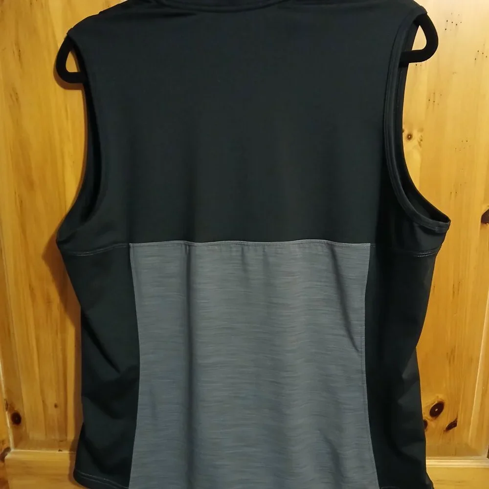 ADIDAS Vest Men Large Gray/Black Full Zip Golf Pockets Casual Outerwear EUC - Picture 6 of 9